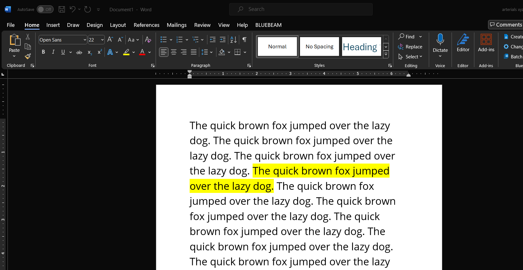 Shortcut for Highlighting Text in Word