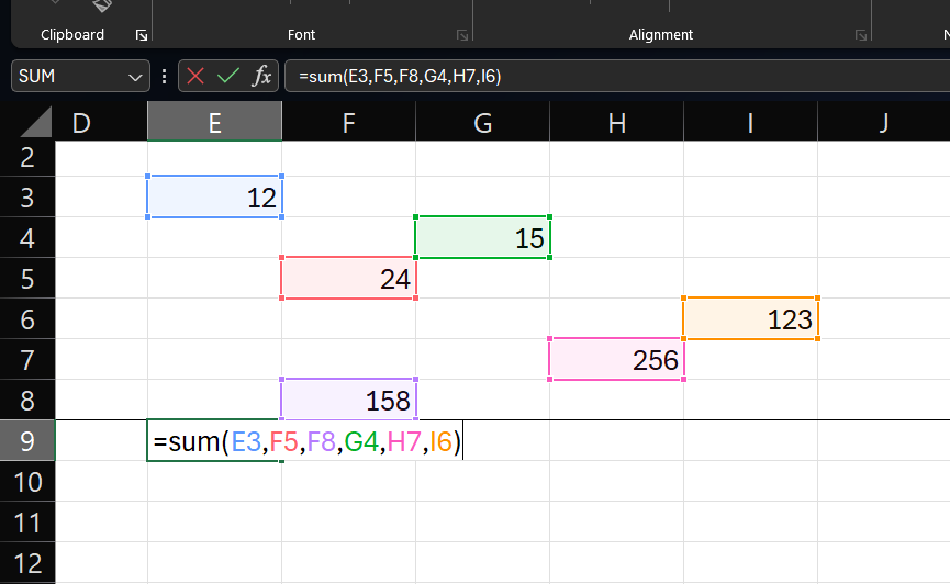 The SUM Function in Excel